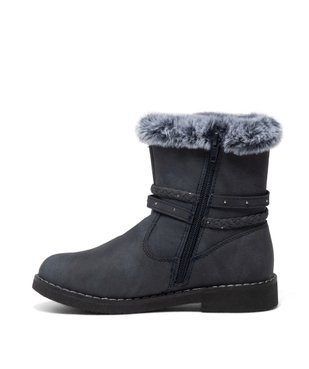Boots fourrées à brides et zip pratique fille vue3 - GEMO (ENFANT) - GEMO