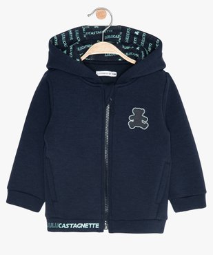 Sweat bébé garçon zippé à capuche - Lulu Castagnette vue1 - LULUCASTAGNETTE - GEMO