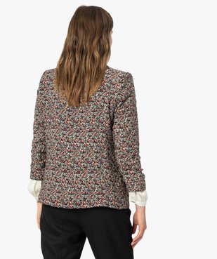Veste femme à manches ¾ froncées vue3 - GEMO(FEMME PAP) - GEMO