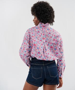Chemise manches longues fleurie à col victorien femme - LuluCastagnette et Alizée vue5 - LULUCASTAGNETTE - GEMO