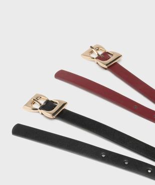 Ceintures fines avec boucle forme noeud papillon femme (lot de 2) vue2 - GEMO (ACCESS) - GEMO