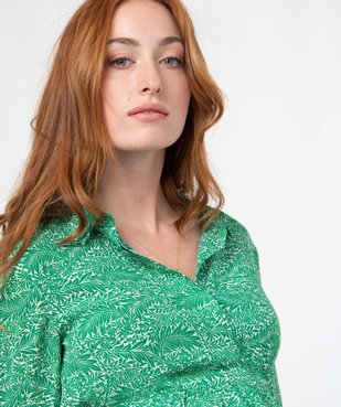 Blouse de grossesse fluide imprimée à manches 3/4 vue2 - GEMO (MATER) - GEMO