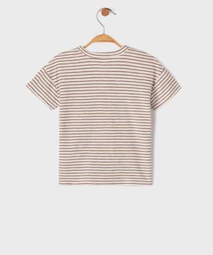 Tee-shirt rayé à manches courtes et col tunisien bébé garçon vue3 - GEMO(BEBE DEBT) - GEMO