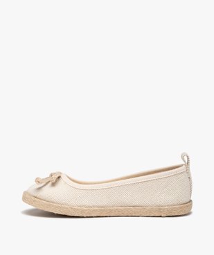 Ballerines fille dessus toile et semelle corde vue3 - GEMO (ENFANT) - GEMO