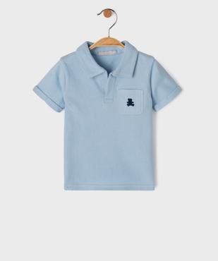 Polo en coton avec poche poitrine bébé garçon - LuluCastagnette vue1 - LULU CASTAGNETTE GEMO FOR GOOD - GEMO