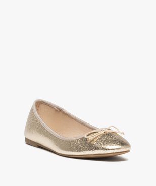 Ballerines femme métallisées avec noeud fantaisie vue2 - GEMO(URBAIN) - GEMO