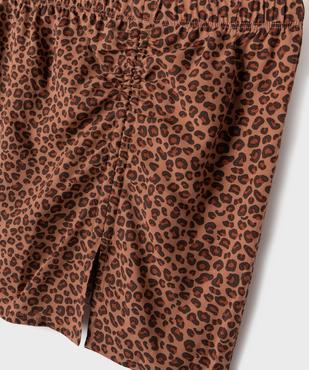 Jupe de plage courte en viscose fine et fluide fille vue2 - GEMO 4G FILLE - GEMO