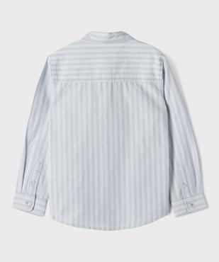 Chemise rayée avec motif brodé sur la poitrine garçon vue3 - GEMO (ENFANT) - GEMO