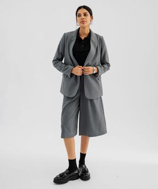 Veste de blazer coupe droite fermeture croisée femme vue4 - GEMO(FEMME PAP) - GEMO