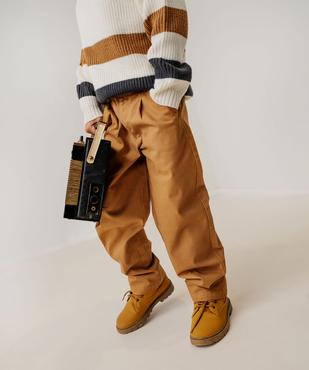 Pantalon chino coupe large avec taille ajustable garçon vue5 - GEMO (ENFANT) - GEMO