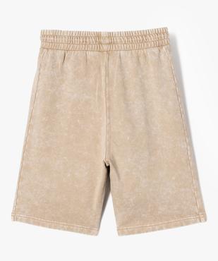Bermuda en malle coupe ample avec ceinture ajustable garçon vue4 - GEMO (JUNIOR) - GEMO