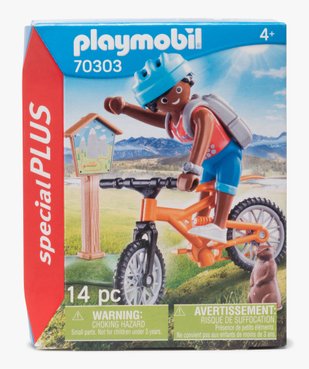 Jouet enfant Cycliste et marmotte - Playmobil vue1 - DIVERS LICENCE - GEMO