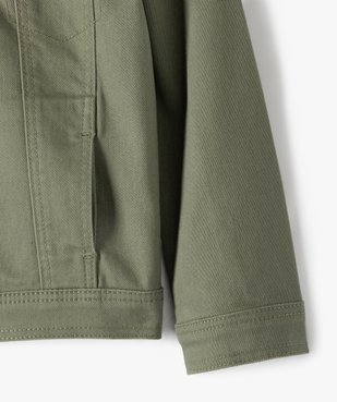Veste fille en twill extensible vue3 - GEMO (ENFANT) - GEMO