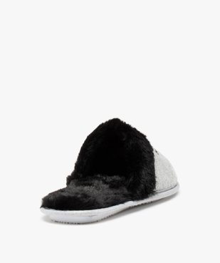 Chaussons femme mules plates brodées Born to sleep vue4 - GEMO(HOMWR FEM) - GEMO