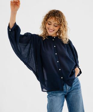 Blouse à manches longues coupe oversize femme  vue1 - GEMO(FEMME PAP) - GEMO