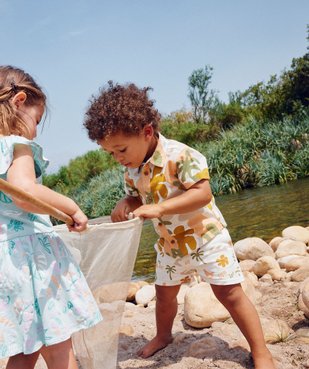 Chemise à manches courtes en coton et lin bébé garçon vue6 - GEMO(BEBE DEBT) - GEMO