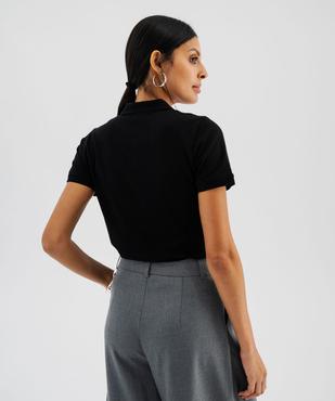 Polo à manches courtes en coton piqué femme  vue3 - GEMO 4G FEMME - GEMO