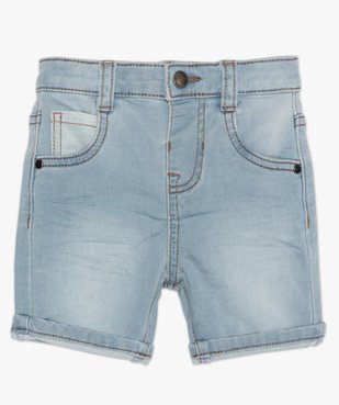 Short bébé garçon en jean extensible vue1 - GEMO(BEBE DEBT) - GEMO