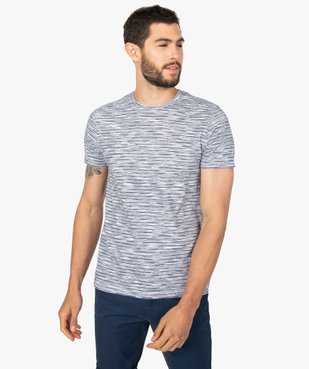 Tee-shirt homme à manches courtes et rayures vue1 - GEMO (HOMME) - GEMO