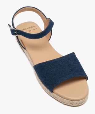 Sandales en toile denim avec semelle corde épaisse femme vue5 - VALENTINA BALDA - GEMO
