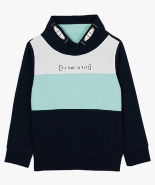 Sweat garçon tricolore avec col fantaisie vue2 - GEMO (ENFANT) - GEMO