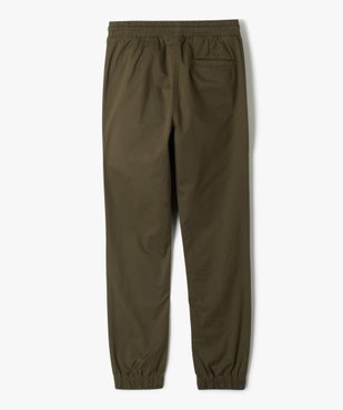 Pantalon jogger en toile de coton garçon vue4 - GEMO 4G GARCON - GEMO