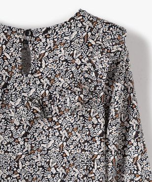 Chemise fille à motifs fleuris et volant sur le col vue2 - GEMO (ENFANT) - GEMO