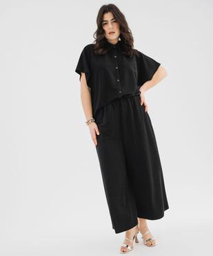 Chemise manches courtes pailletée coupe loose femme grande taille vue4 - GEMO (G TAILLE) - GEMO