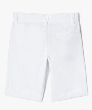 Bermuda coupe chino regular en toile de coton garçon vue3 - GEMO 4G GARCON - GEMO