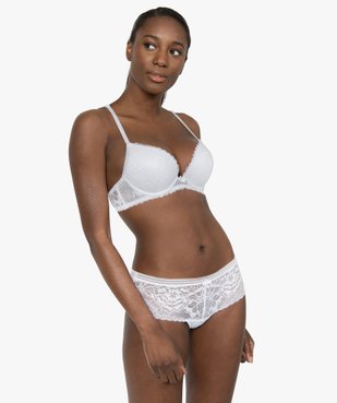Soutien-gorge push-up avec armatures avec dos en dentelle vue3 - GEMO(HOMWR FEM) - GEMO