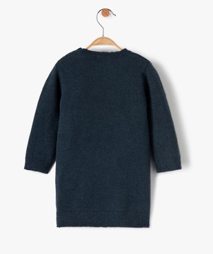 Robe bébé fille en maille avec motif peluche vue3 - GEMO(BEBE DEBT) - GEMO