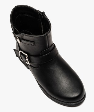 Boots fille unis avec boucles fantaisies fermeture zippée vue5 - Nikesneakers (ENFANT) - Nikesneakers