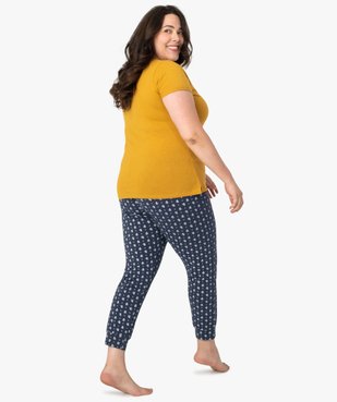 Pyjama femme grande taille avec message humoristique vue3 - GEMO(HOMWR FEM) - GEMO