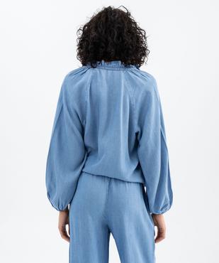 Blouse à manches longues en Lyocell femme  vue3 - GEMO 4G FEMME - GEMO