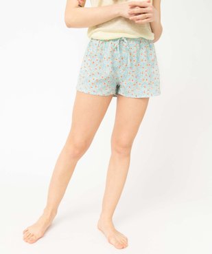 Short de pyjama femme ample et fluide à motifs vue1 - GEMO(HOMWR FEM) - GEMO