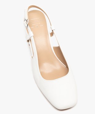 Escarpins sling-back à talon large et bout carré femme vue13 - FOLLOW ME - GEMO