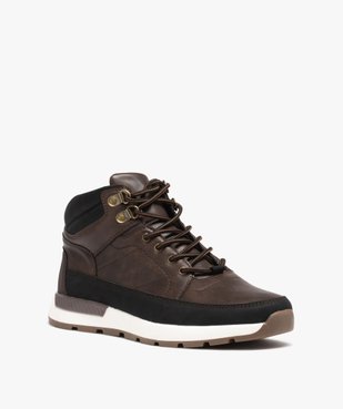 Baskets homme mid-cut à col moussé et semelle crantée vue2 - GEMO (CASUAL) - GEMO
