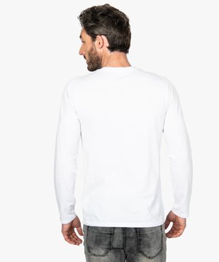 Tee-shirt homme à manches longues en coton bio vue3 - GEMO C4G HOMME - GEMO