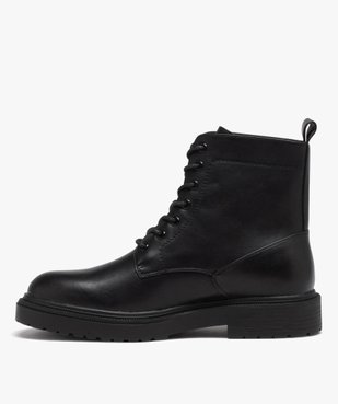 Boots homme unies à lacets style casual vue3 - GEMO (CASUAL) - GEMO