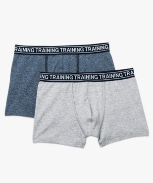 Lot de 2 boxers en coton stretch vue1 - GEMO (JUNIOR) - GEMO