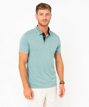 Polo à manches courtes en maille extensible homme vue1 - GEMO 4G HOMME - GEMO