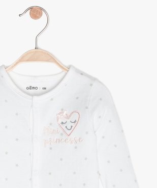 Pyjama bébé en maille piquée motif étoiles vue2 - GEMO C4G BEBE - GEMO