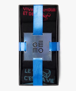 Chaussettes homme en coffret cadeau (lot de 5) vue1 - GEMO(HOMWR HOM) - GEMO