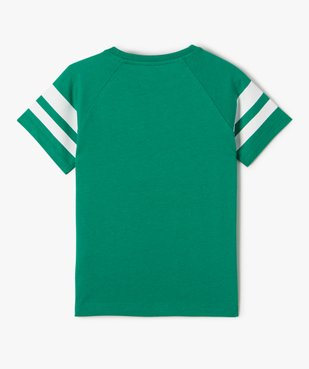 Tee-shirt garçon avec inscriptions et bandes sur les manches vue3 - GEMO (ENFANT) - GEMO