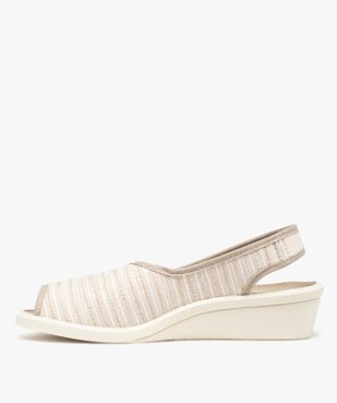 Chaussures femme spécial confort avec dessus en toile vue3 - GEMO(HOMWR FEM) - GEMO