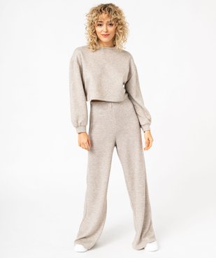 Pantalon en maille pailletée coupe large femme vue5 - GEMO(FEMME PAP) - GEMO