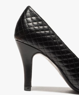 Escarpins femme à talon fin dessus uni matelassé vue6 - GEMO(URBAIN) - GEMO