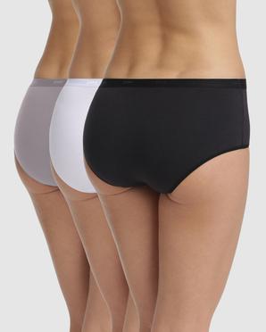 Boxer femme en coton stretch (lot de 3) - Dim vue3 - DIM - GEMO