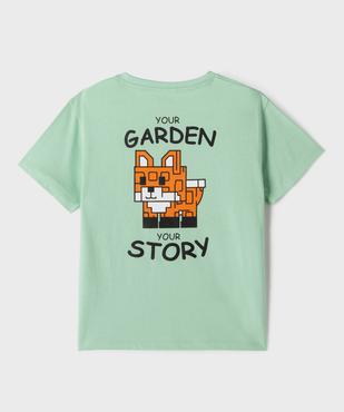 Tee-shirt manches courtes motif poitrine et dos garçon - Grow a Garden vue3 - GROW A GARDEN - GEMO