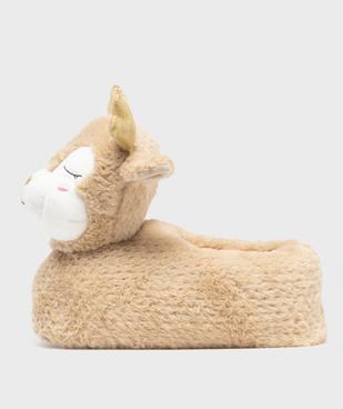 Chaussons en volume pailletés à tête de renne femme vue3 - GEMO(HOMWR FEM) - GEMO